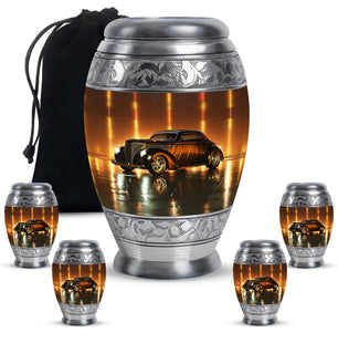 Car  Large urn & 4 Small Urn