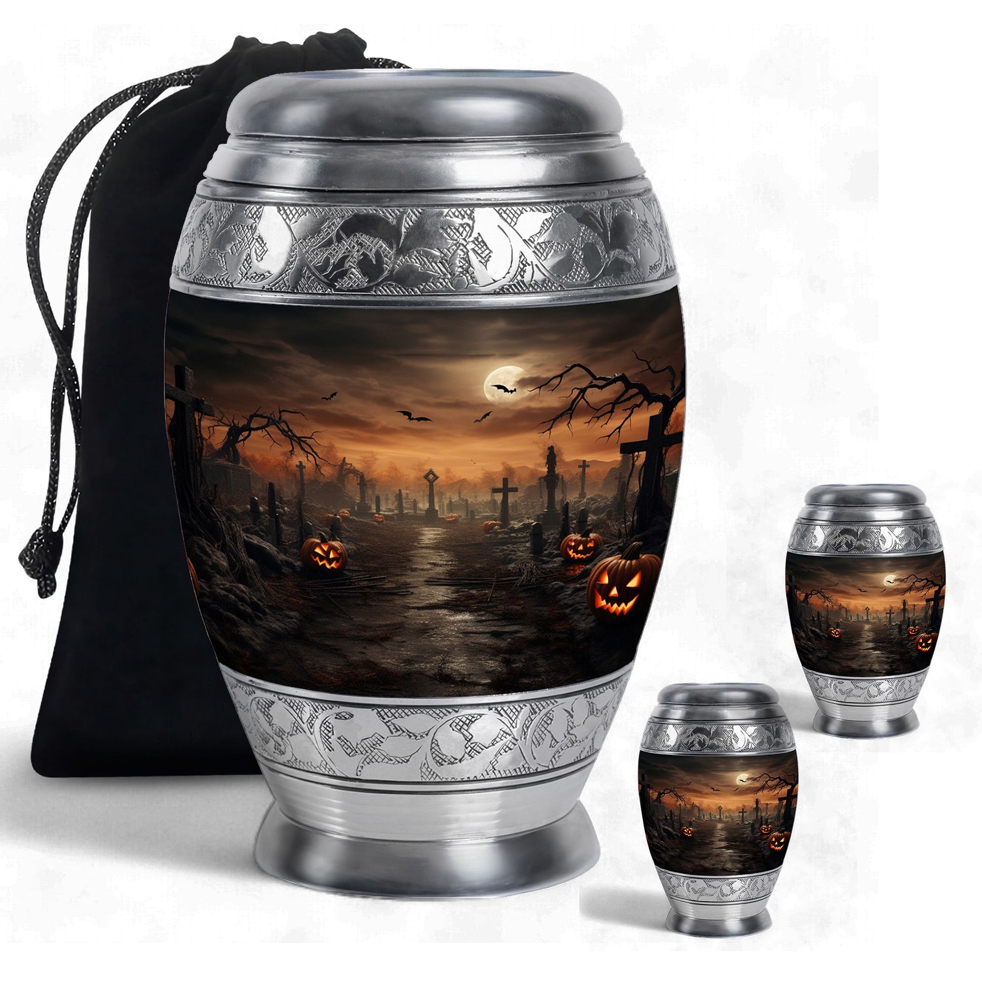 Halloween Large urn & 2 Small Urn