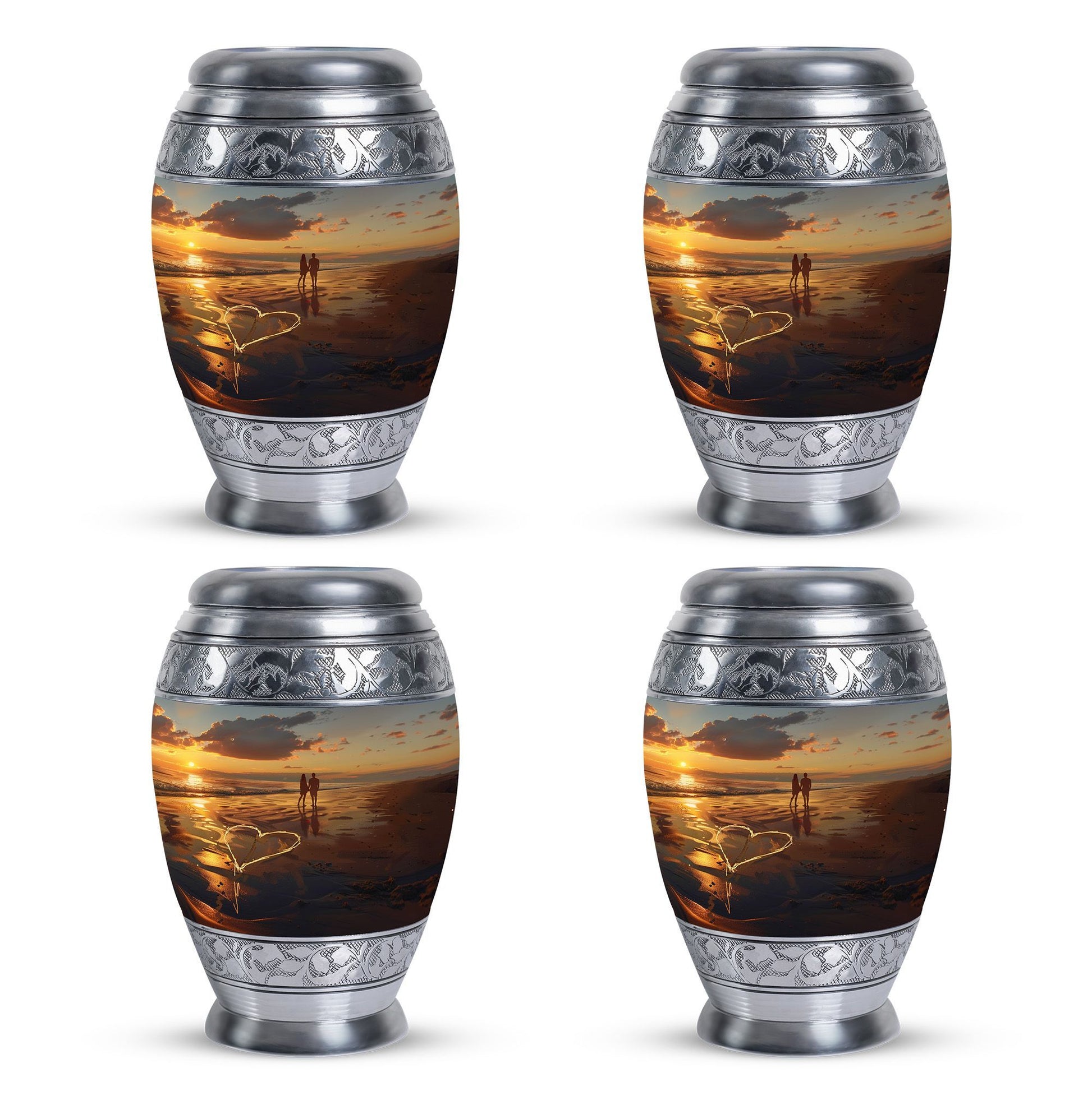 Beach  Small Urn Set of 4 Combo