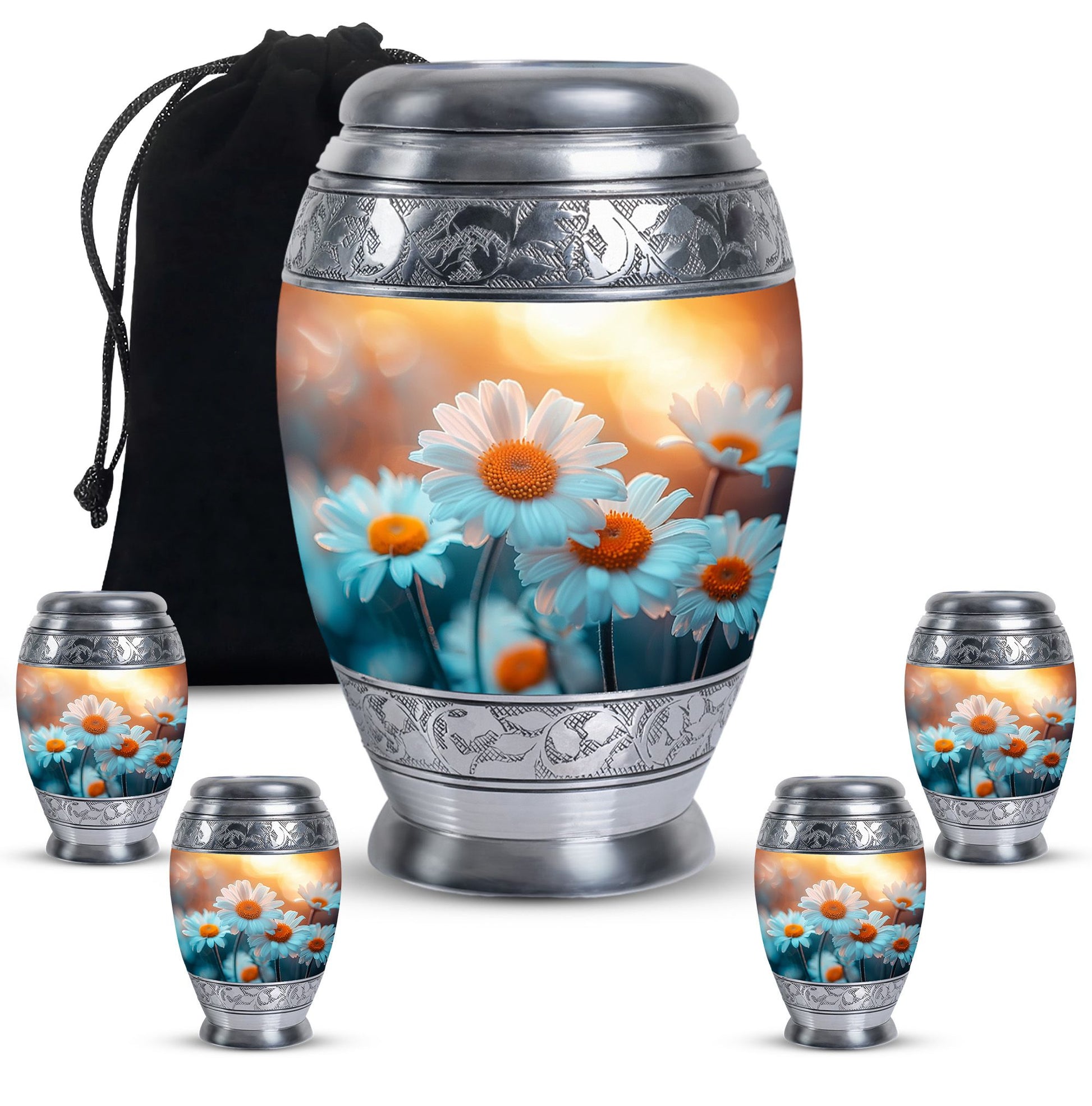 Flower  Large urn & 4 Small Urn