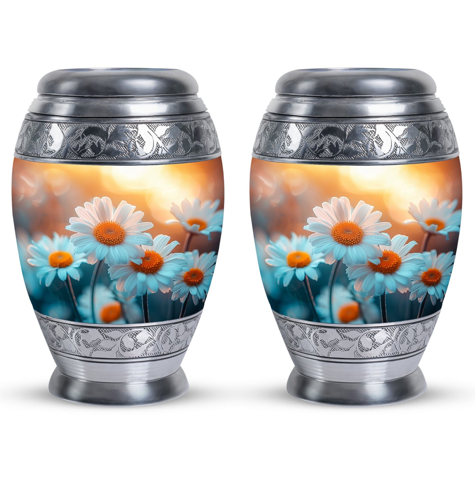 Flower  Small Urn Set of 2 Combo