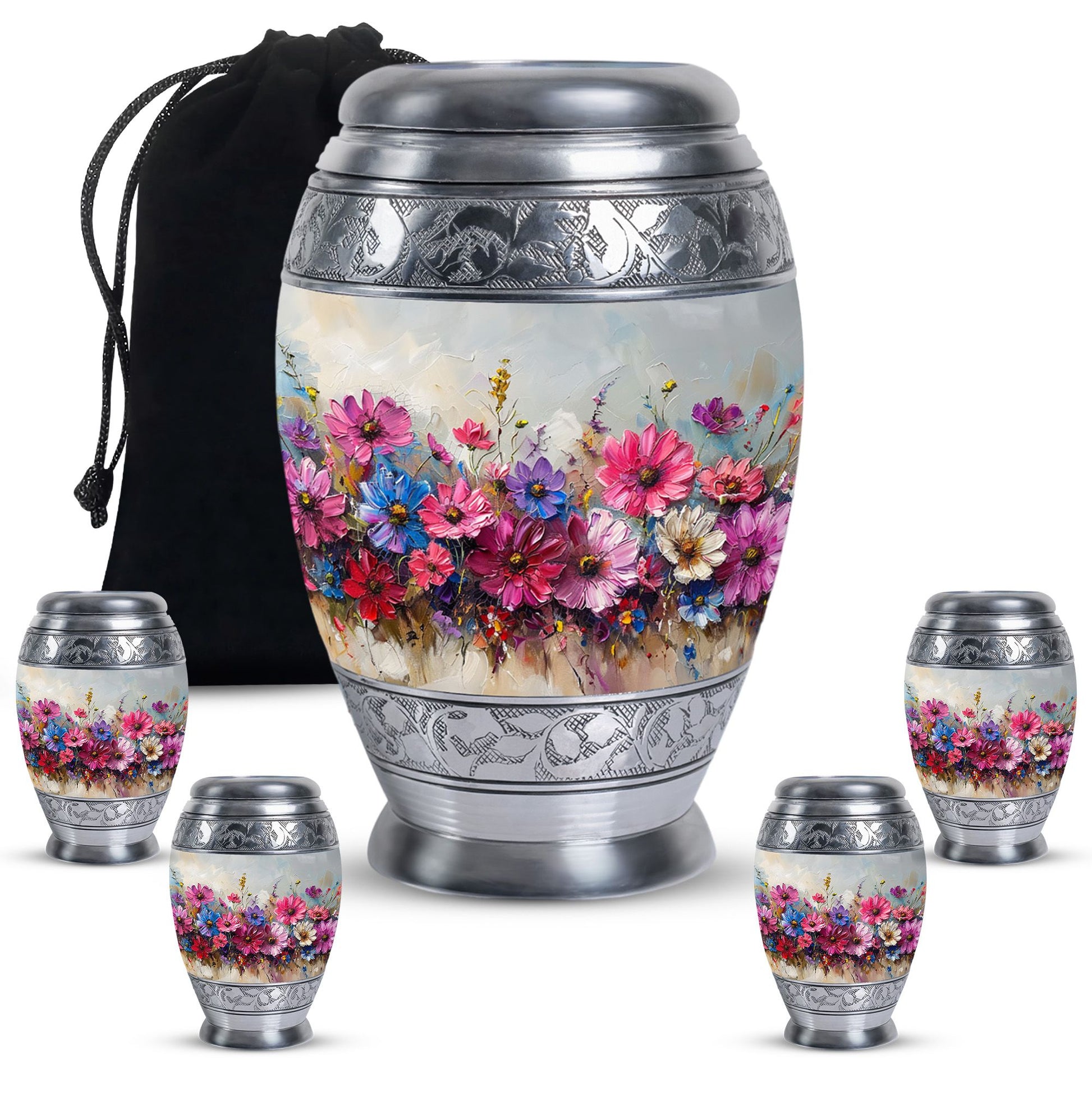 Flower  Large urn & 4 Small Urn