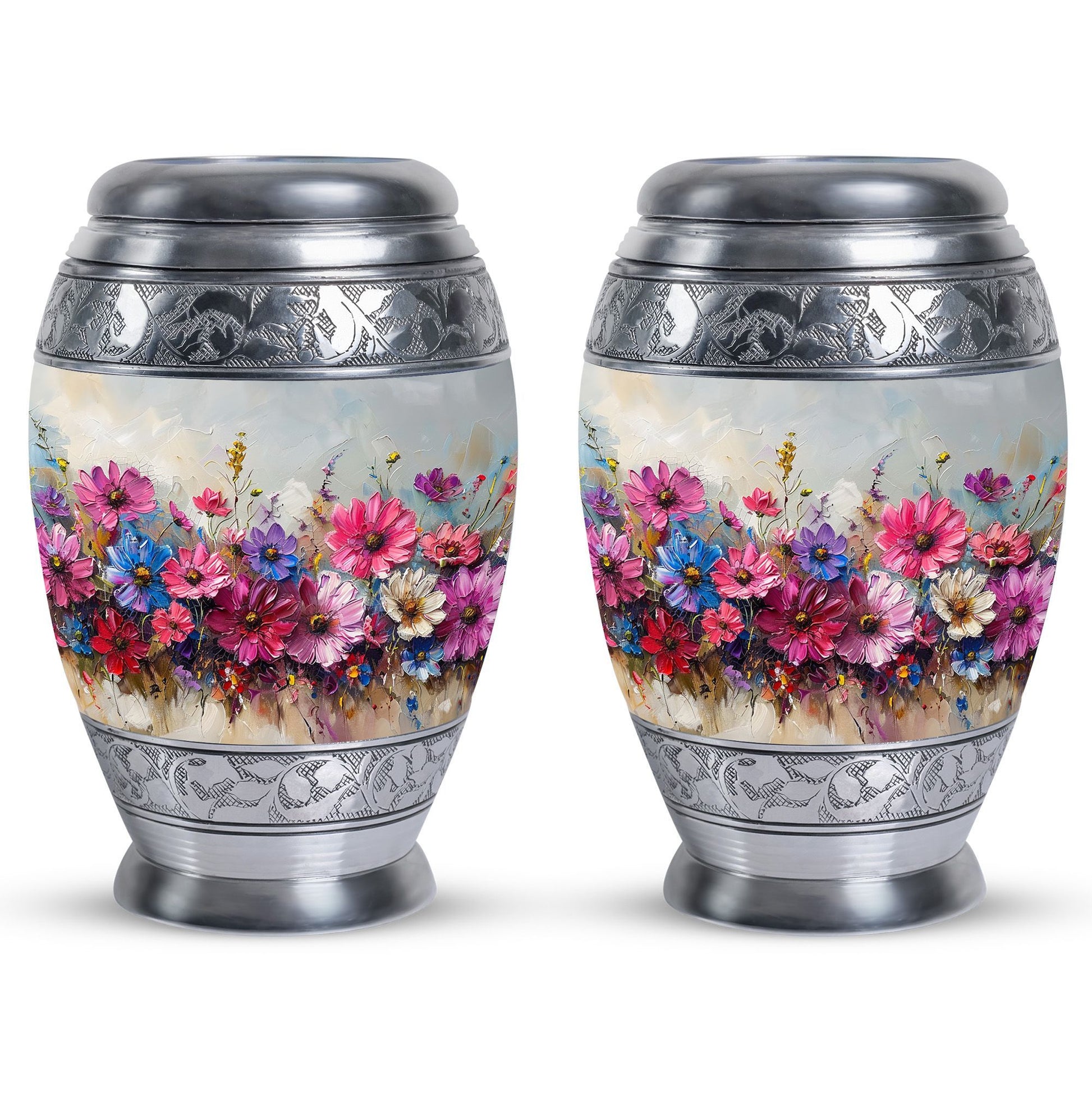 Flower  Small Urn Set of 2 Combo