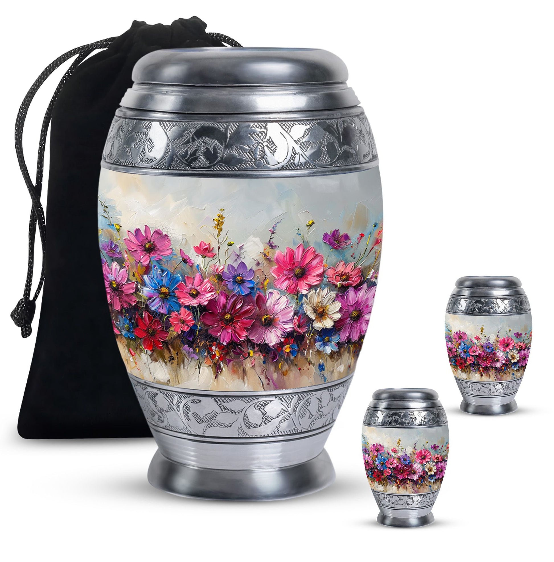 Flower  Large urn & 2 Small Urn