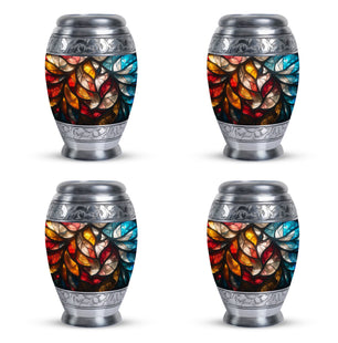 Stained Glass  Small Urn Set of 4 Combo