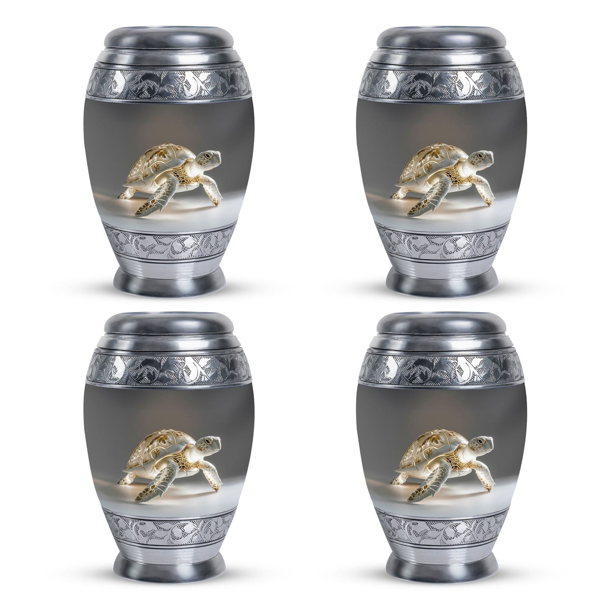 Turtle  Small Urn Set of 4 Combo