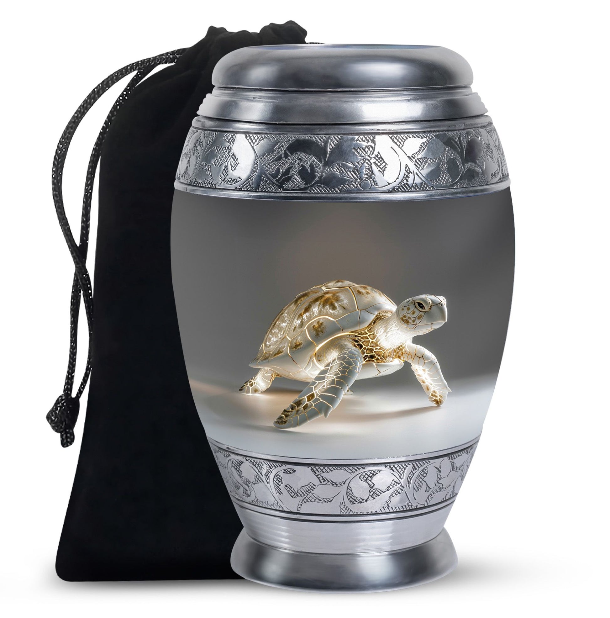 Turtle  Large Urn 10 Inch