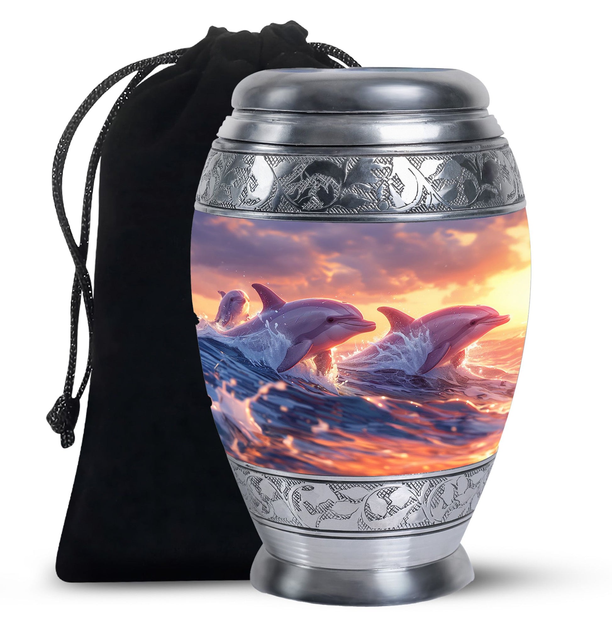 Dolphin  Large Urn 10 Inch