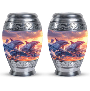 Dolphin  Small Urn Set of 2 Combo