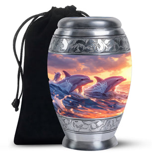 Dolphin  Large Urn 10 Inch