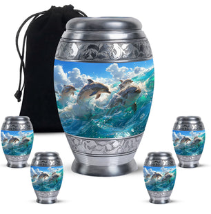 Ocean  Large urn & 4 Small Urn