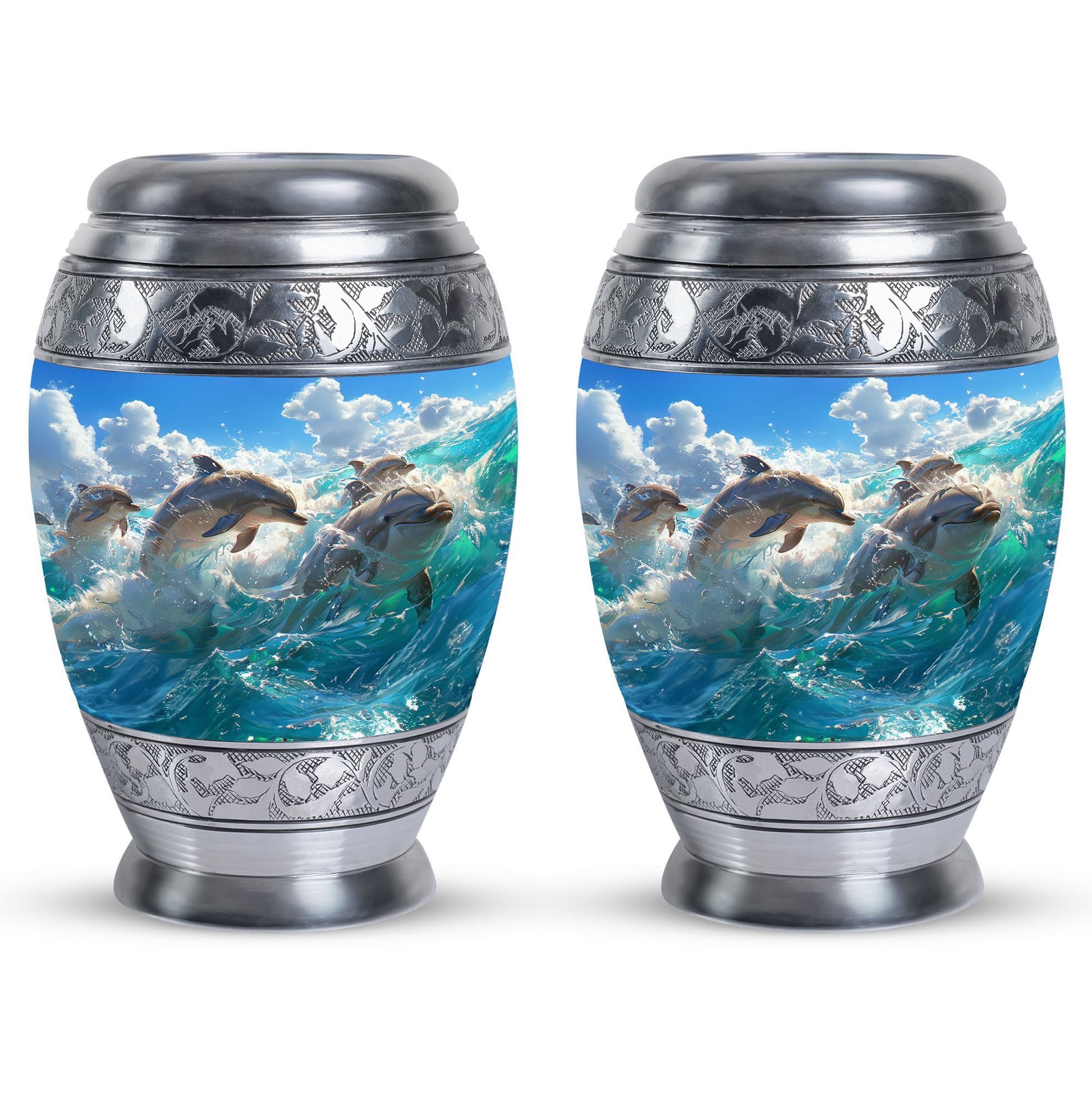 Ocean  Small Urn Set of 2 Combo