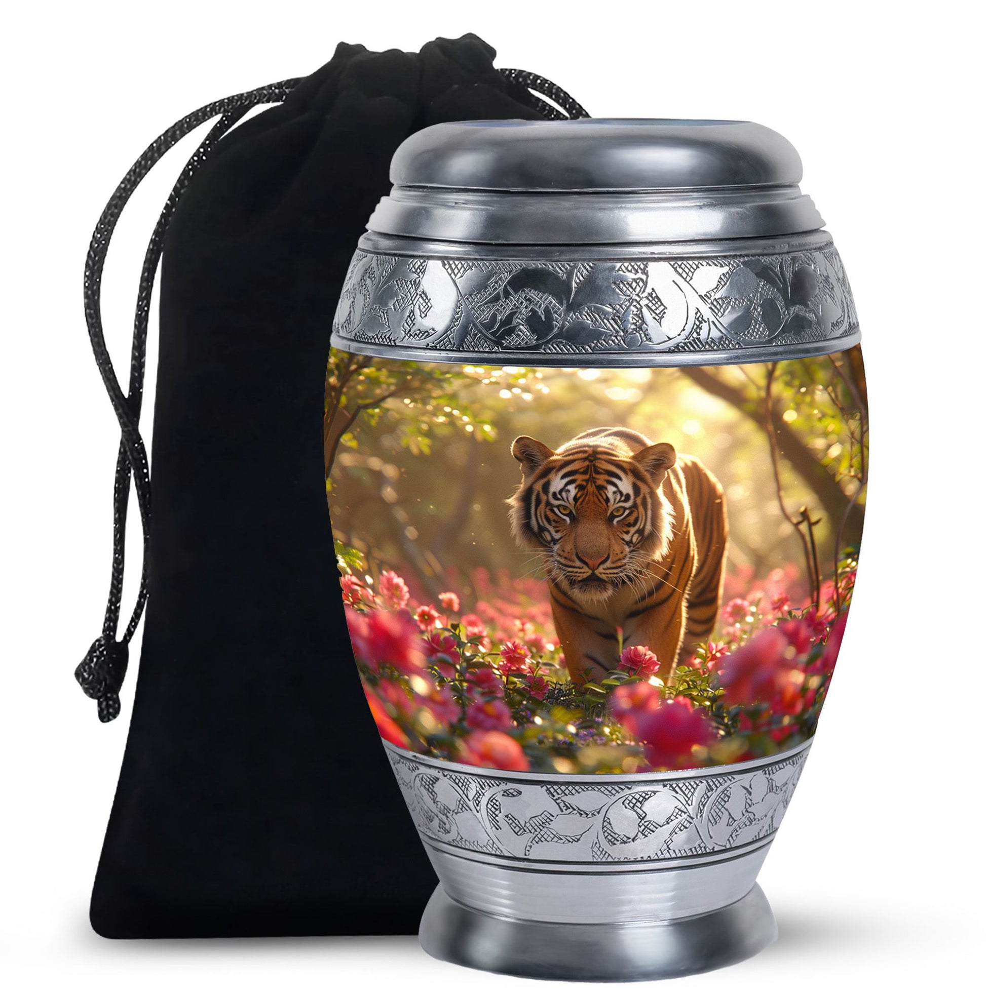 Tiger  Large Urn 10 Inch