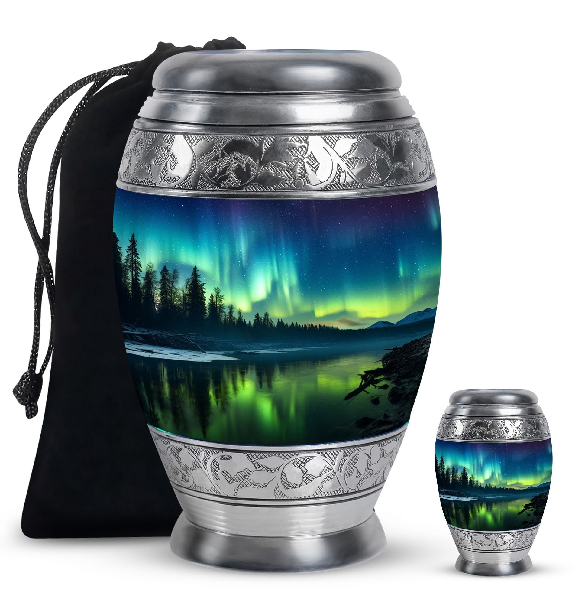 Northen lights  Large urn & 1 Small Urn