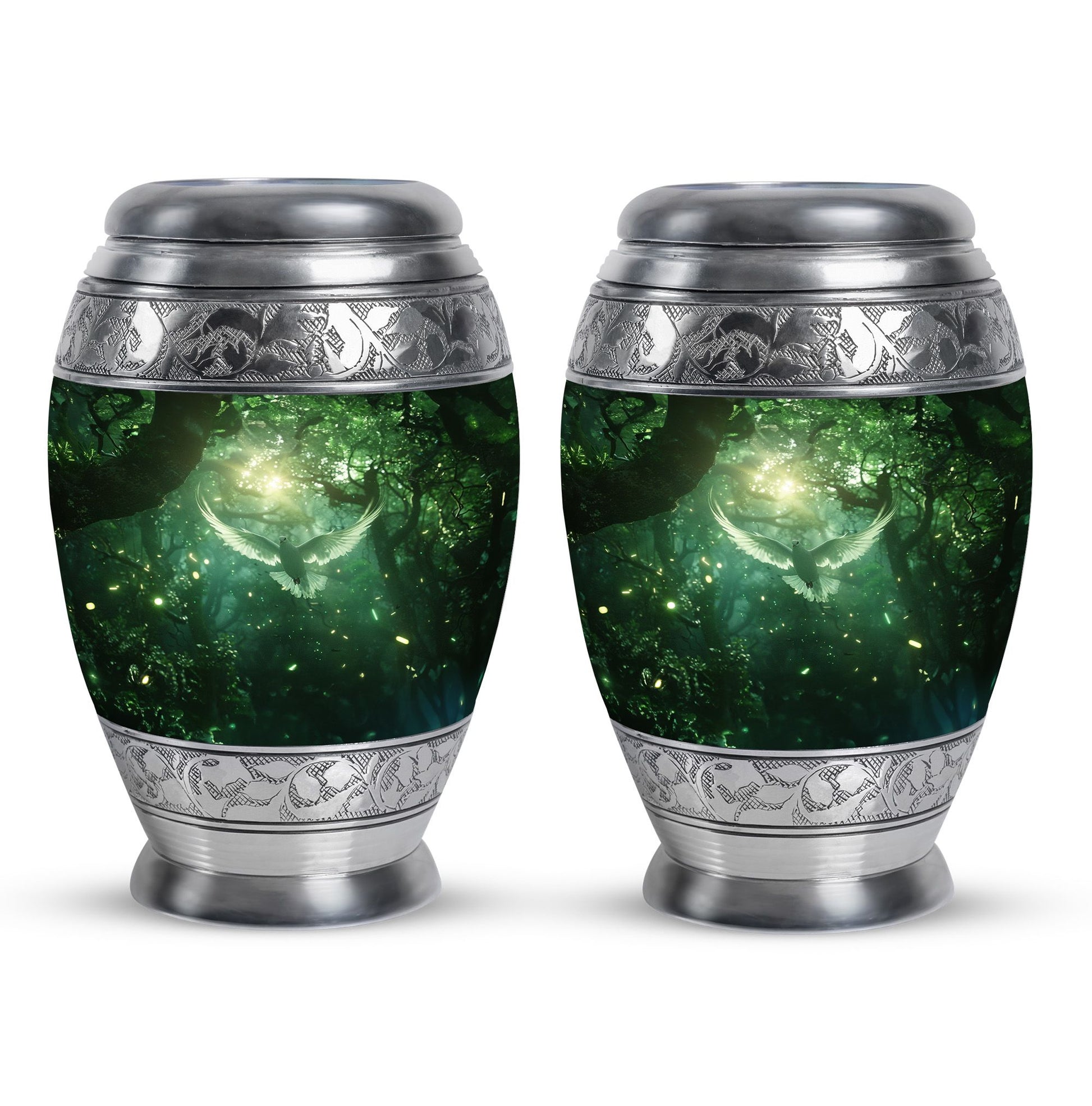 Forest  Small Urn Set of 2 Combo