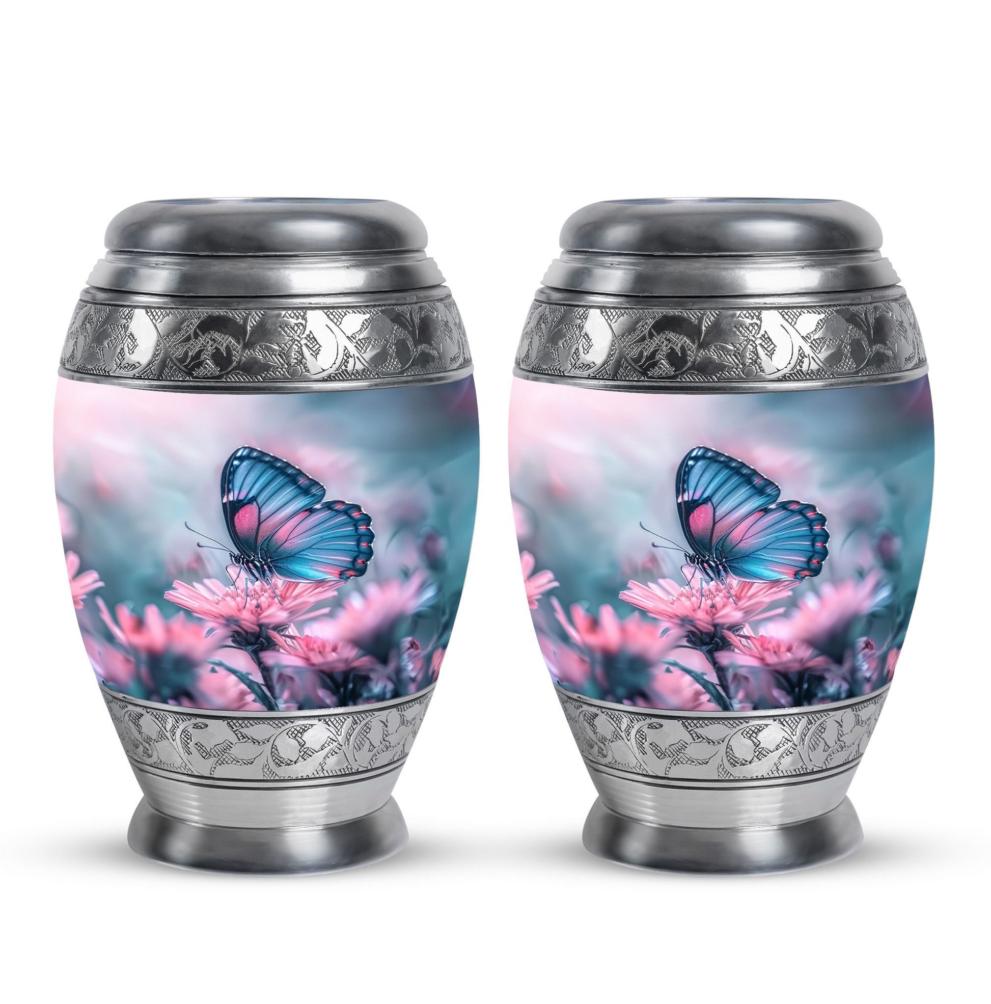 Butterfly  Small Urn Set of 2 Combo