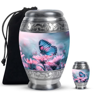 Butterfly  Large urn & 1 Small Urn