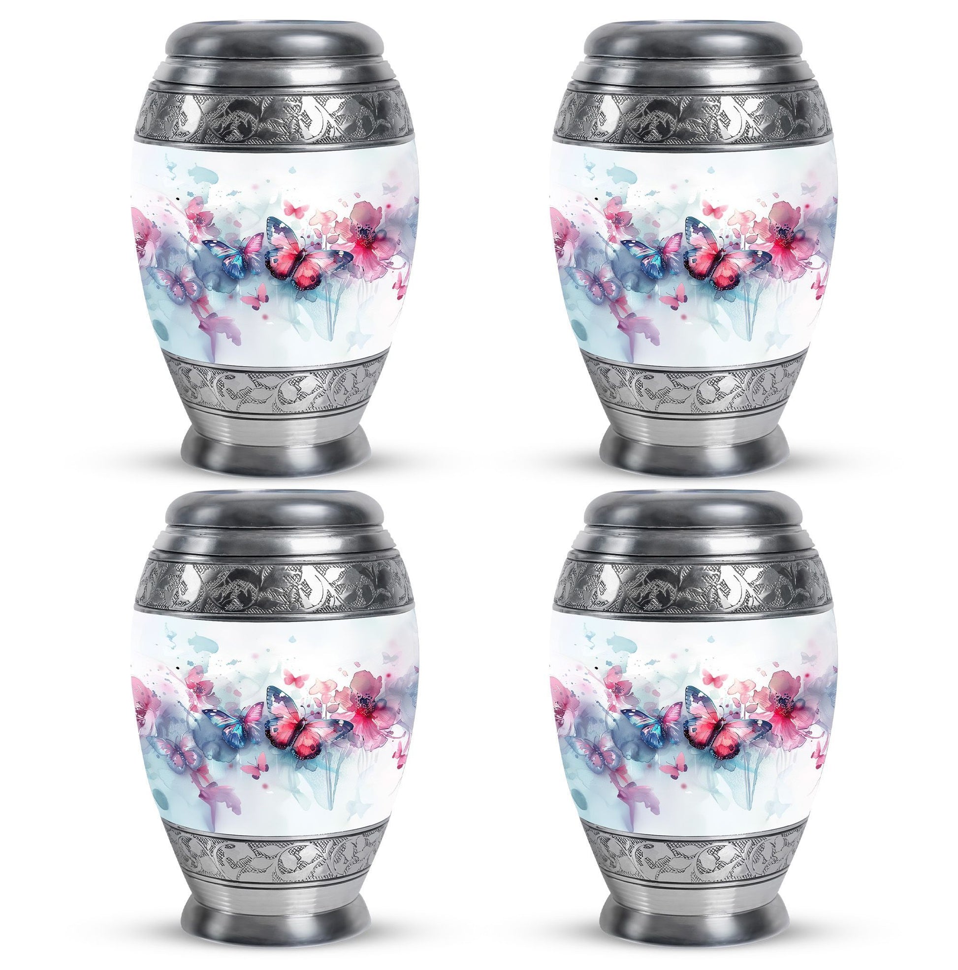 Butterfly  Small Urn Set of 4 Combo