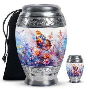 Butterfly  Large urn & 1 Small Urn