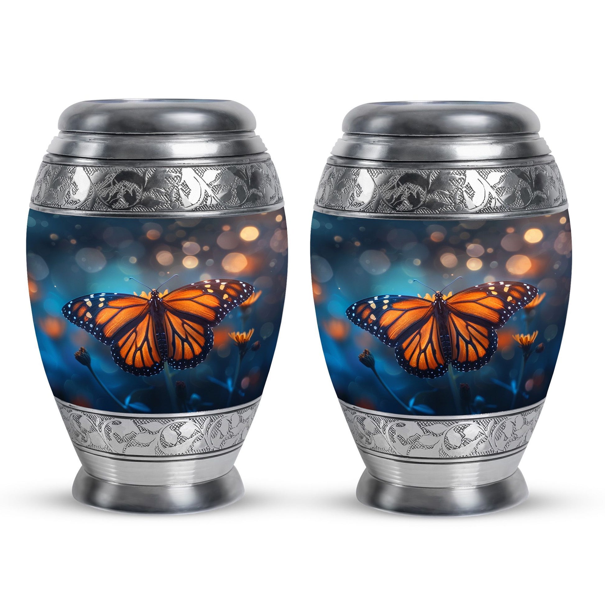 Butterfly  Small Urn Set of 2 Combo