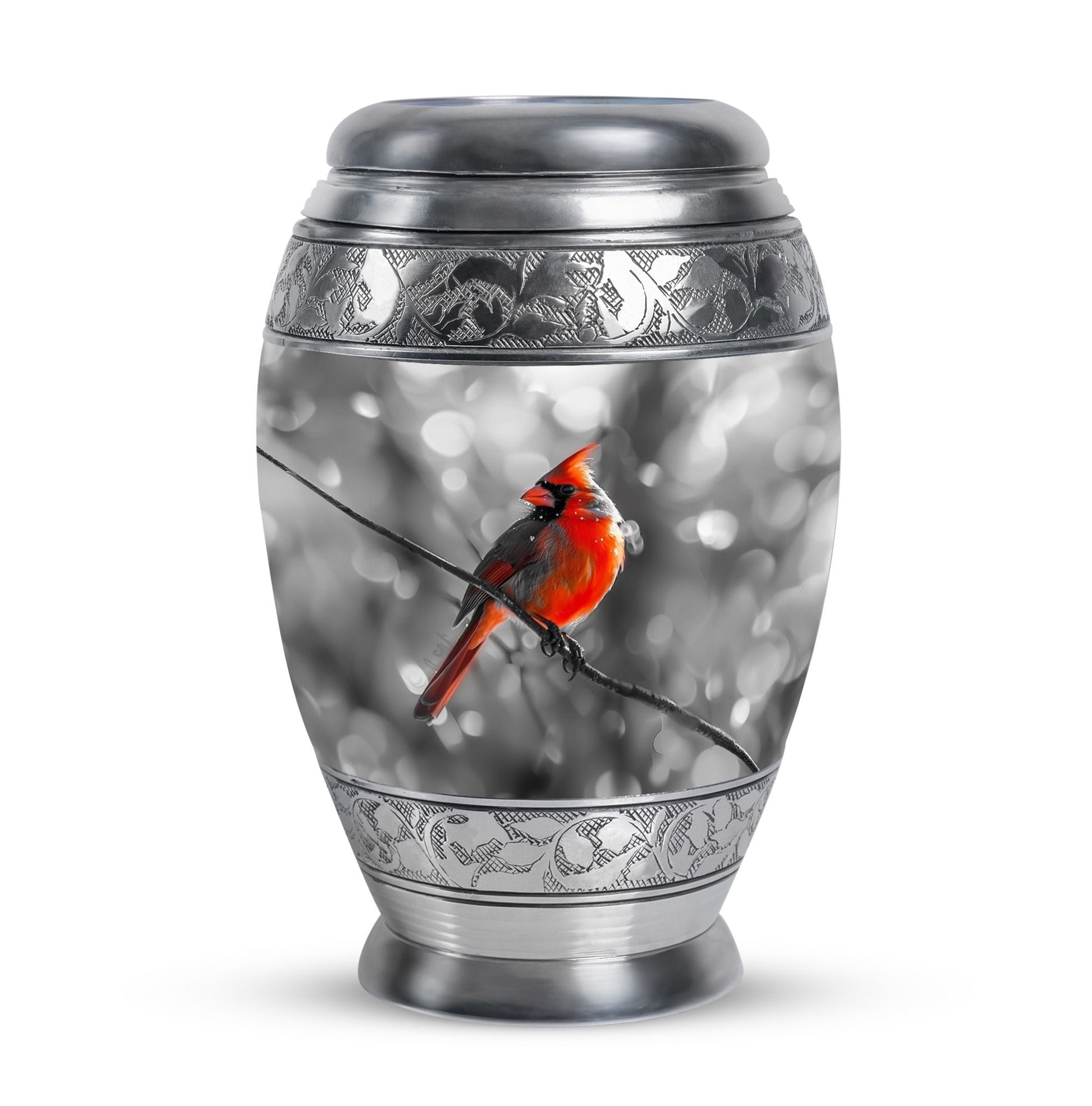 Cardinal Bird  Small Urn 3 Inch