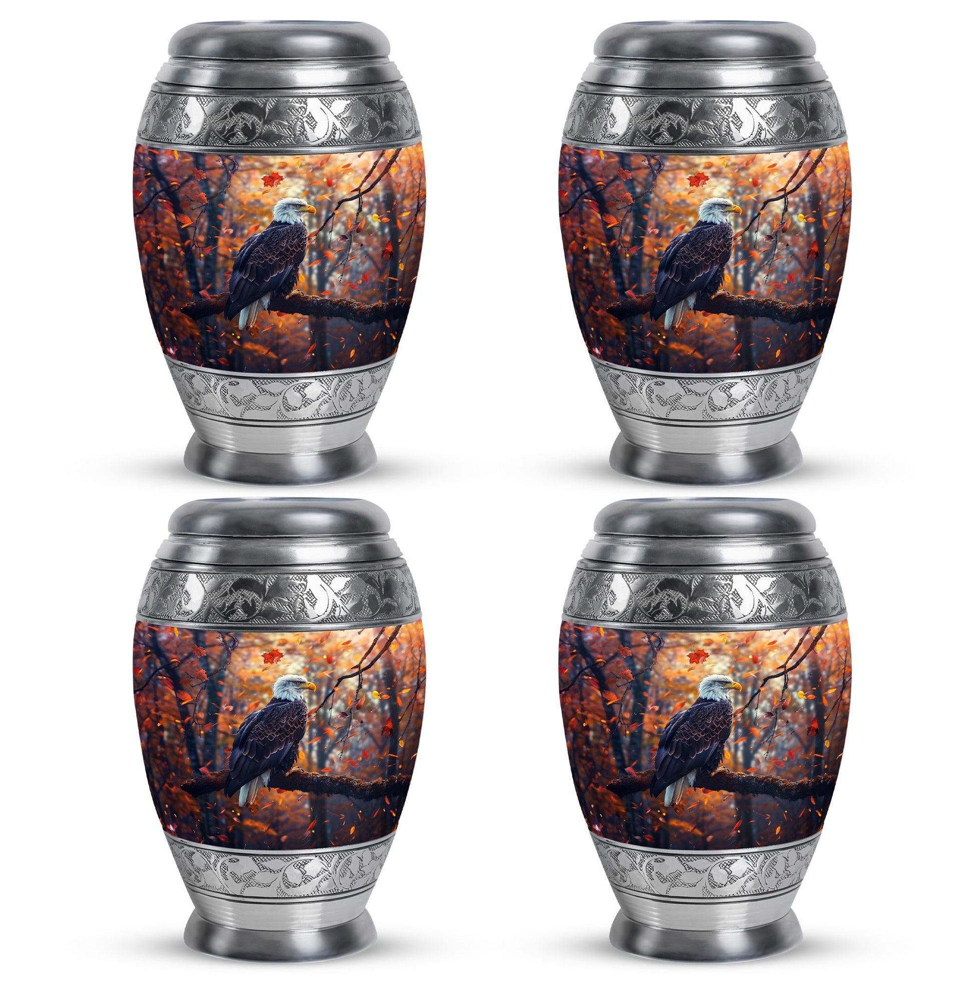 Eagle  Small Urn Set of 4 Combo