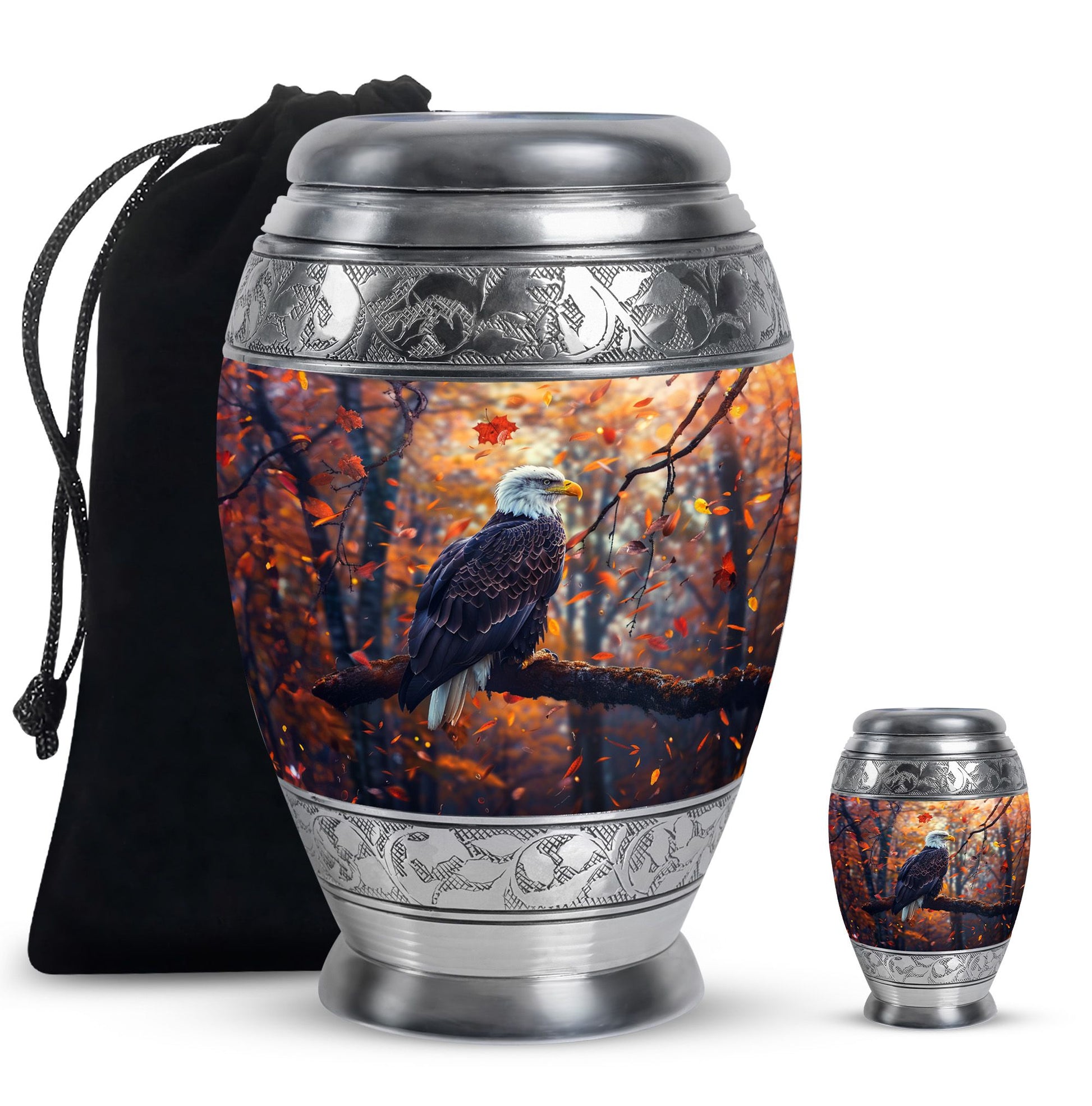 Eagle  Large urn & 1 Small Urn