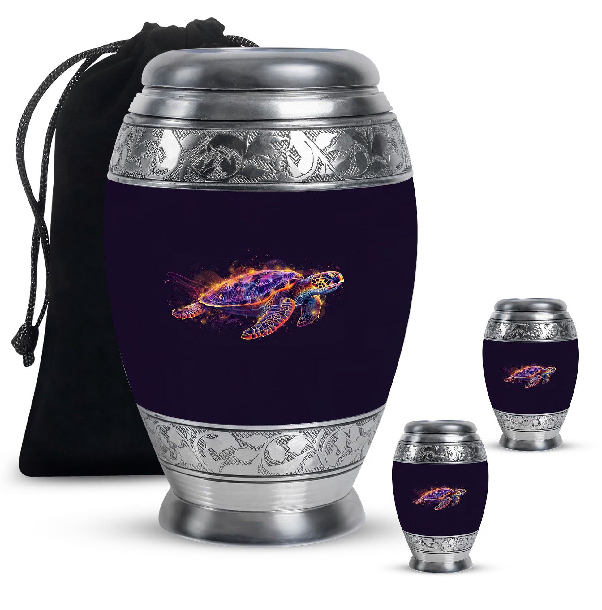 Turtle  Large urn & 2 Small Urn