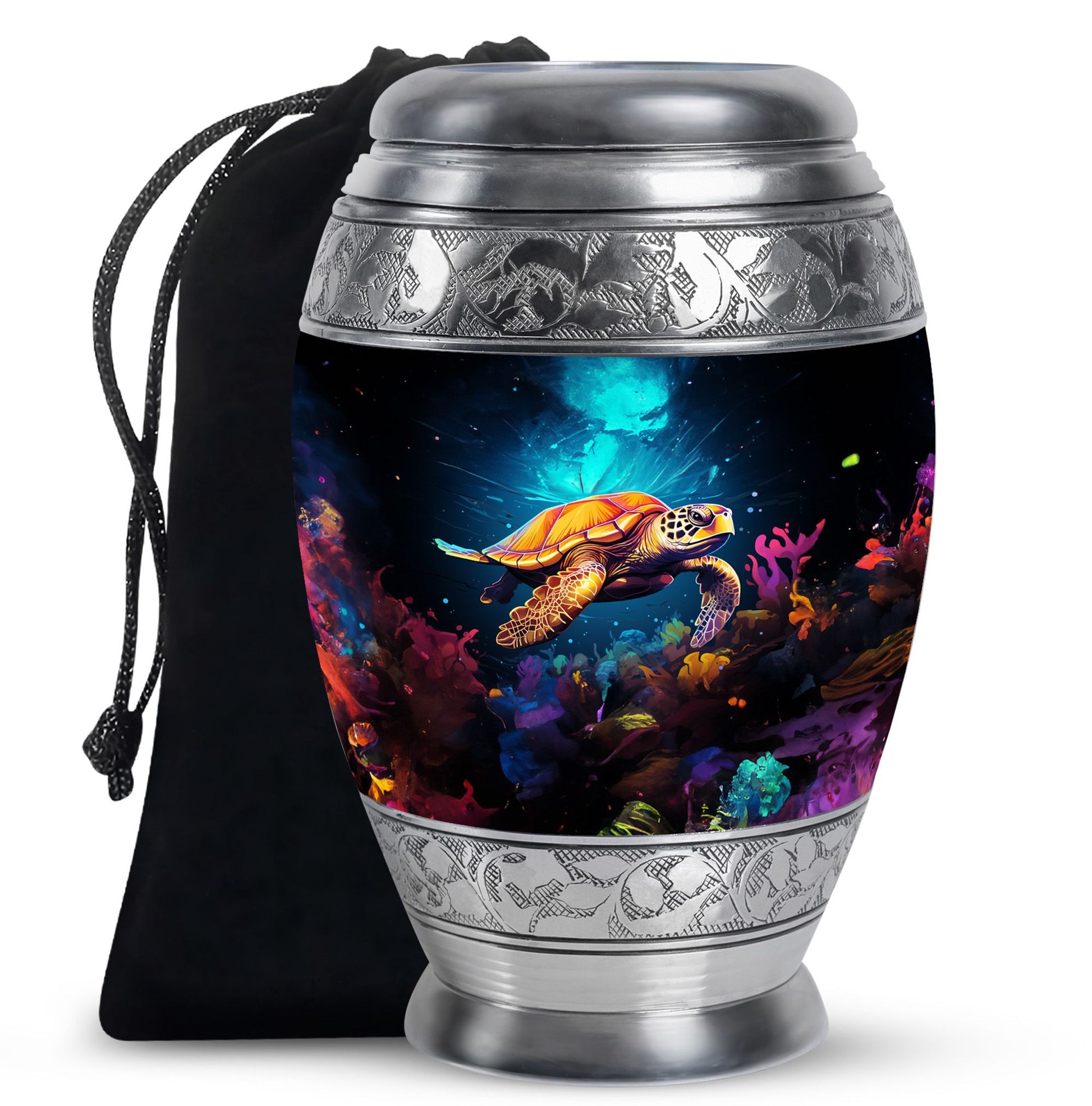 Turtle  Large Urn 10 Inch