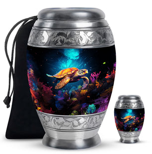 Turtle  Large urn & 1 Small Urn