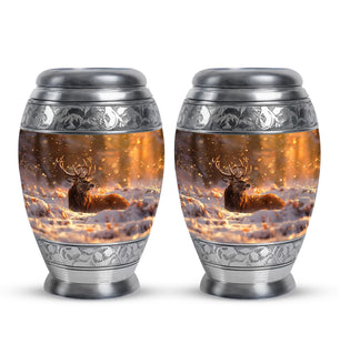 Deer  Small Urn Set of 2 Combo