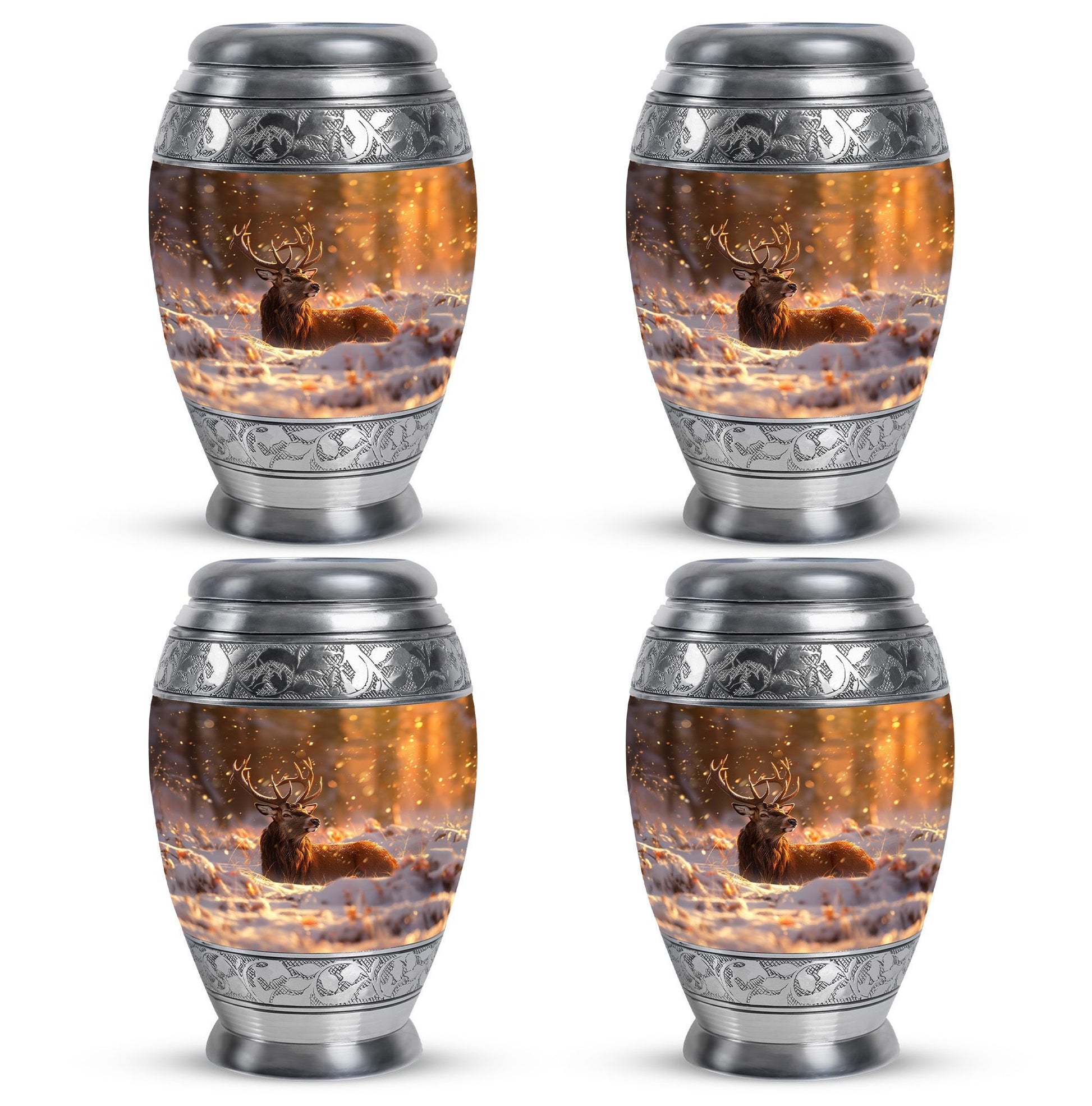 Deer  Small Urn Set of 4 Combo