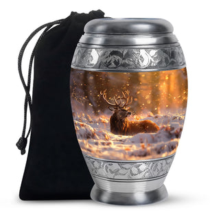 Deer  Large Urn 10 Inch