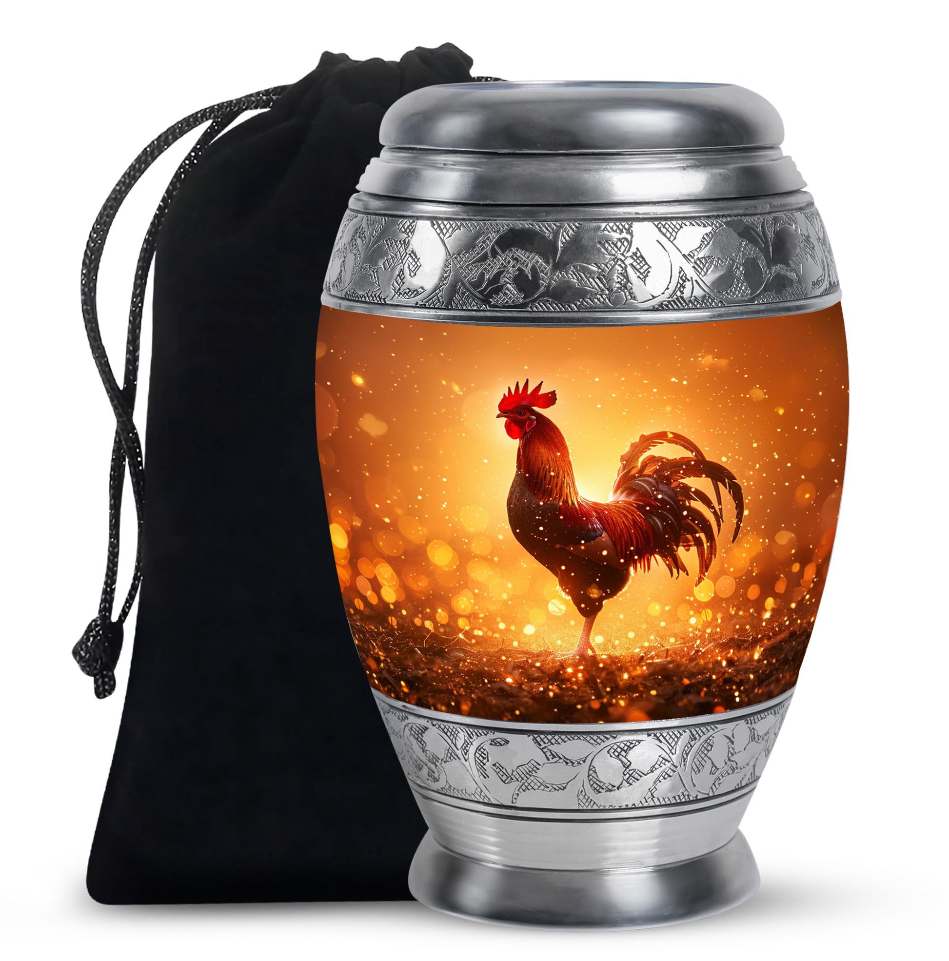 Rooster  Large Urn 10 Inch