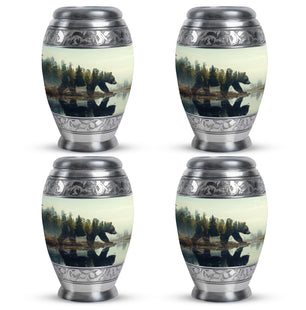 Bear  Small Urn Set of 4 Combo