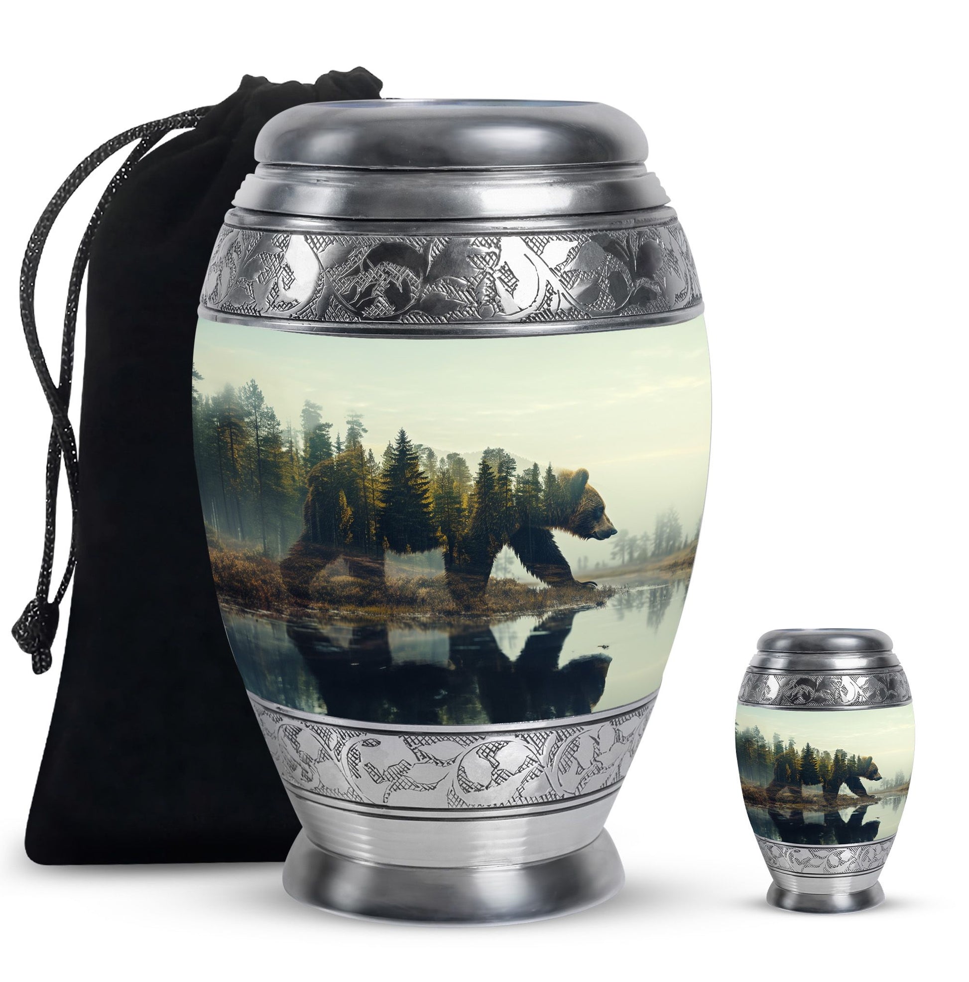 Bear  Large urn & 1 Small Urn