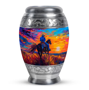 Cowboy  Small Urn 3 Inch