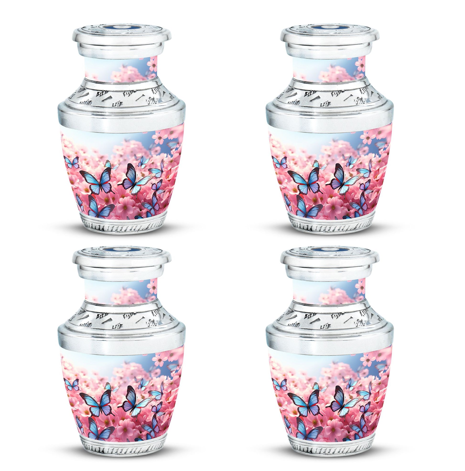 Butterfly Small Urn Set of 4 Combo