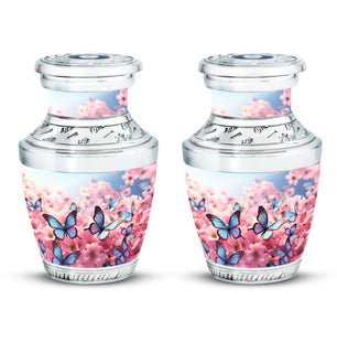 Butterfly Small Urn Set of 2 Combo