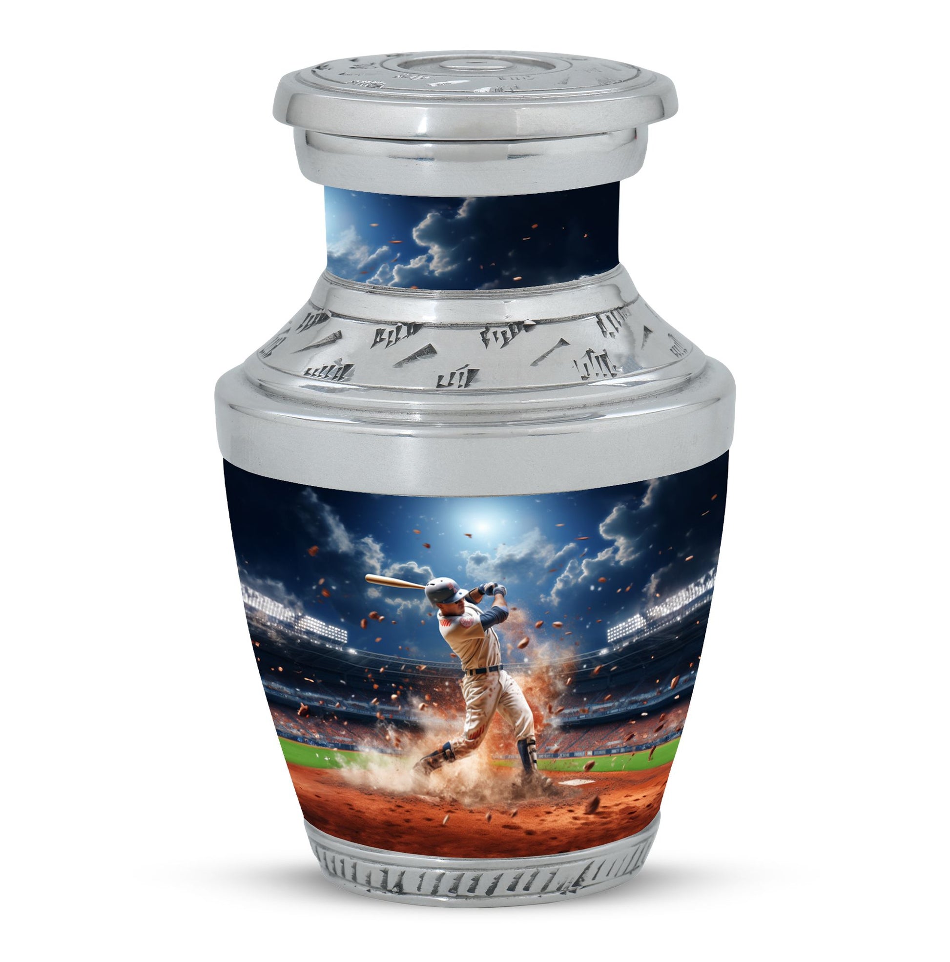 Baseball  Small Urn 3 Inch