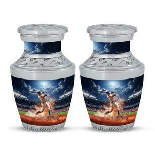 Baseball  Small Urn Set of 2 Combo