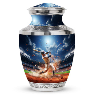 Baseball  Large Urn 10 Inch