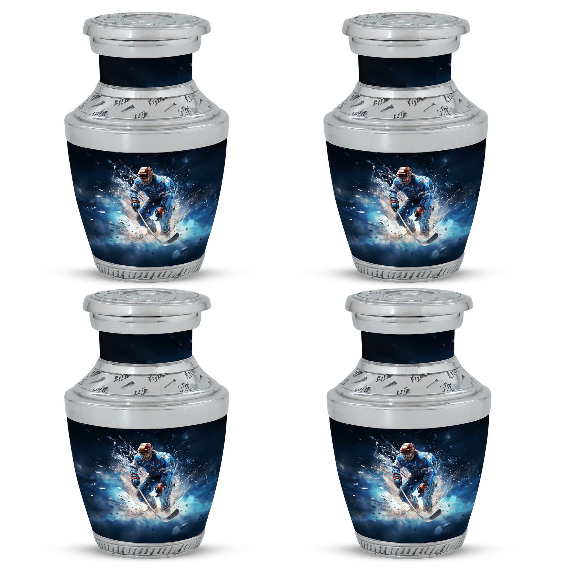 Hockey  Small Urn Set of 4 Combo