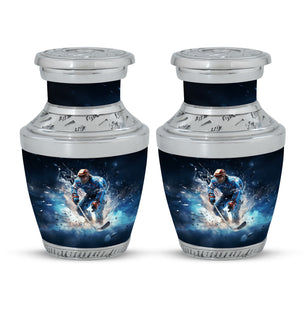 Hockey  Small Urn Set of 2 Combo