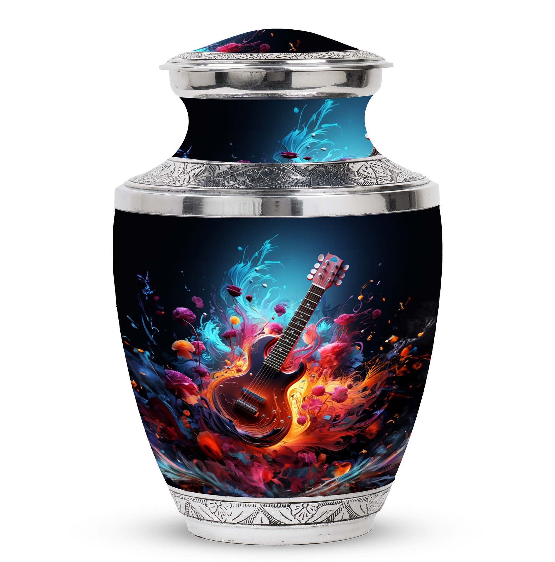 Guitar  Large Urn 10 Inch