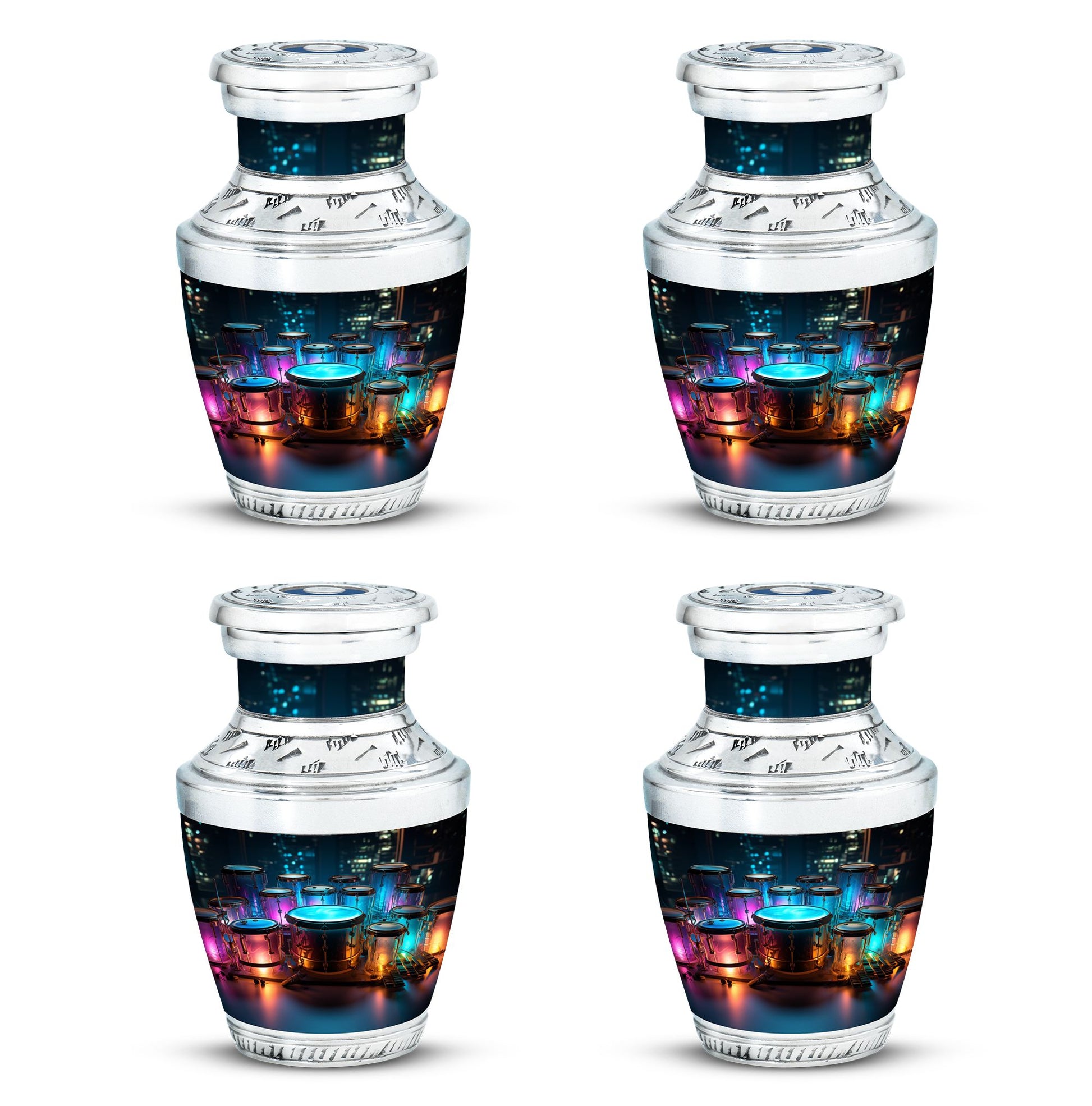 DRUM Small Urn Set of 4 Combo