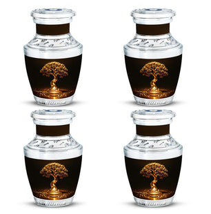 Golden Tree  Small Urn Set of 4 Combo