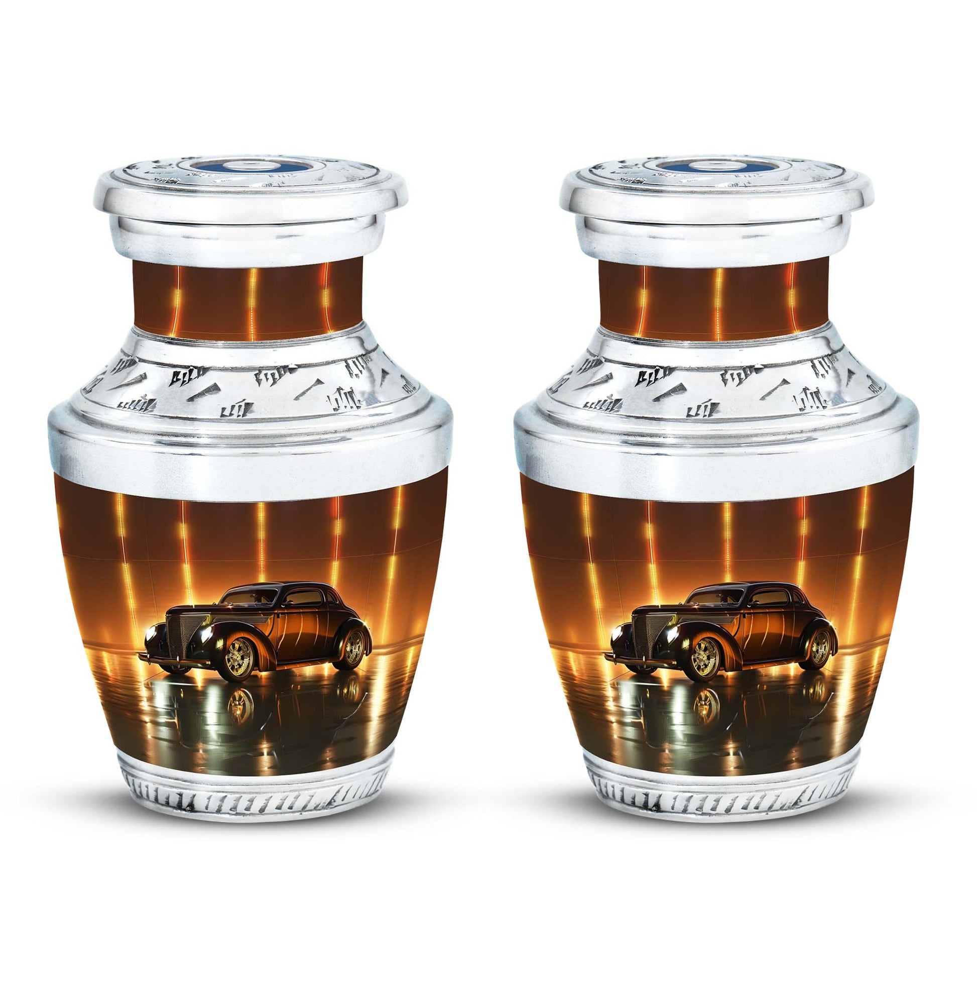 Car  Small Urn Set of 2 Combo