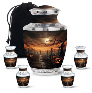 Halloween Large urn & 4 Small Urn