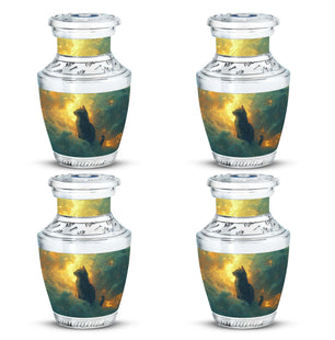 Cat  Small Urn Set of 4 Combo